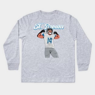 Amon-ra St. Brown Kids Long Sleeve T-Shirt